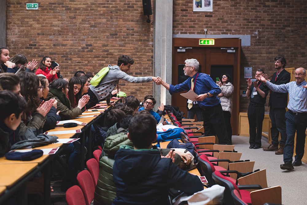 Students at the campus lecture theatre